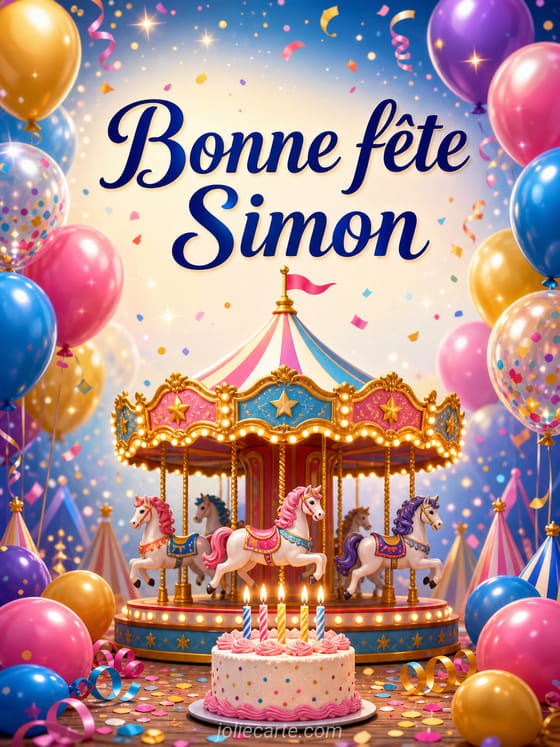 Carte bonne fĂȘte Simon