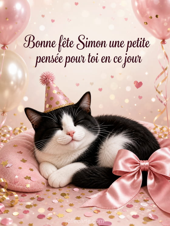 Carte bonne fĂȘte Simon
