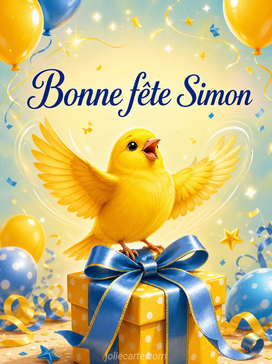 Carte bonne fĂȘte Simon