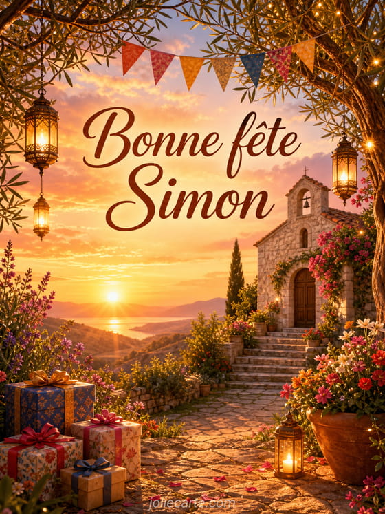 Carte bonne fĂȘte Simon