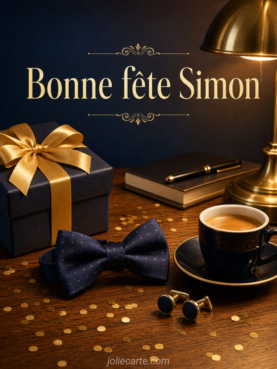 Carte bonne fĂȘte Simon