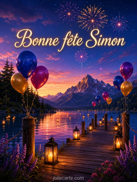 Carte bonne fĂȘte Simon