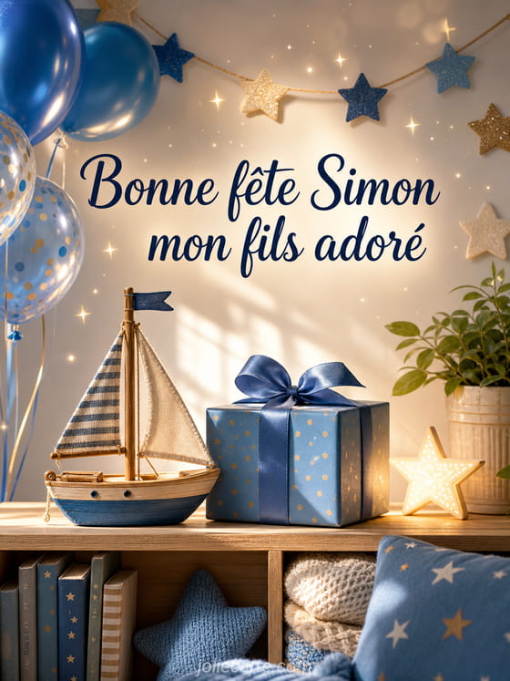 Carte bonne fĂȘte Simon