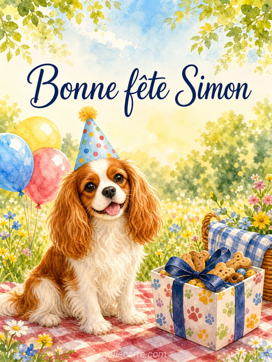 Carte bonne fĂȘte Simon
