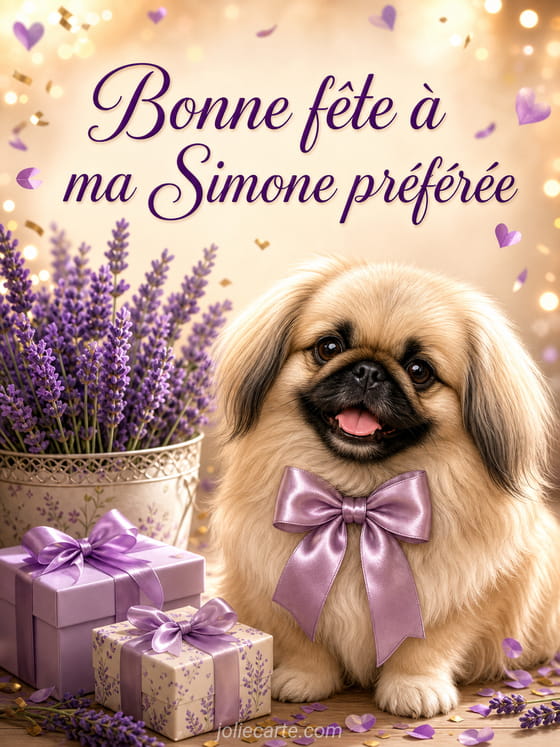 Carte bonne fĂȘte Simone