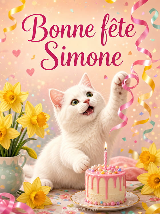 Carte bonne fĂȘte Simone