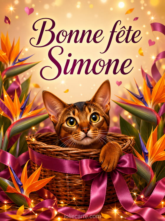 Carte bonne fĂȘte Simone