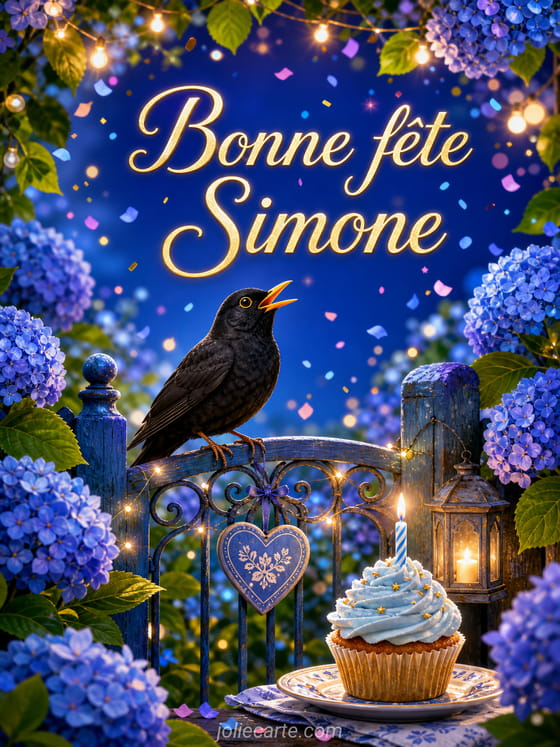 Carte bonne fĂȘte Simone