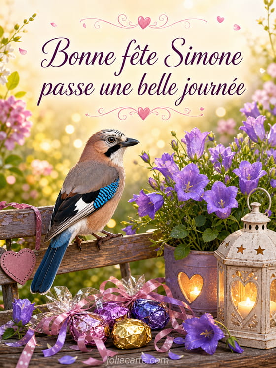 Carte bonne fĂȘte Simone