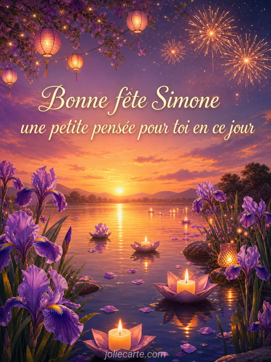 Carte bonne fĂȘte Simone
