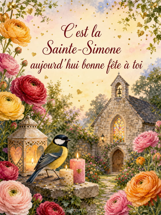 Carte bonne fĂȘte Simone