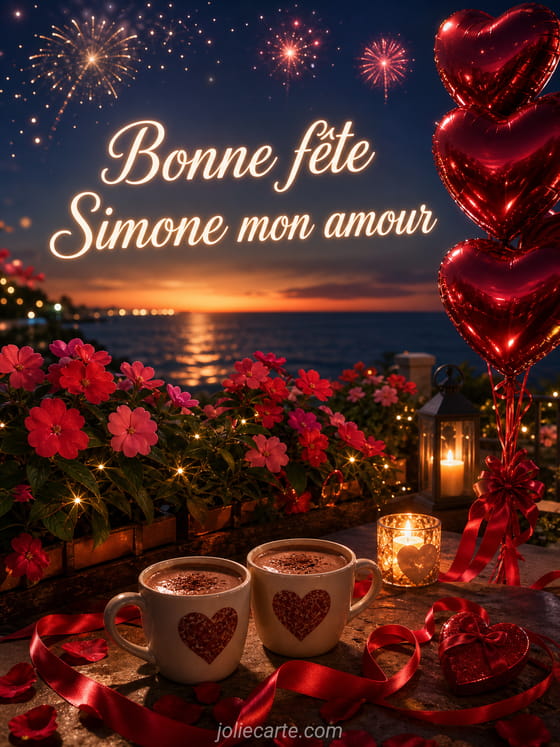 Carte bonne fĂȘte Simone