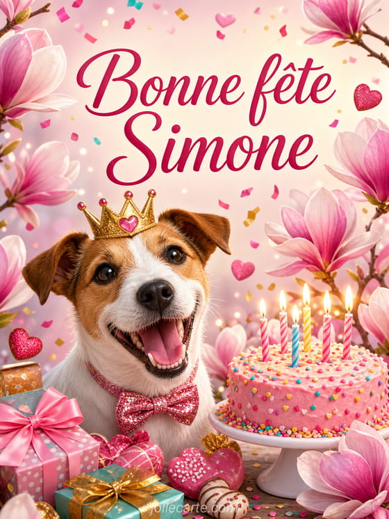 Carte bonne fĂȘte Simone