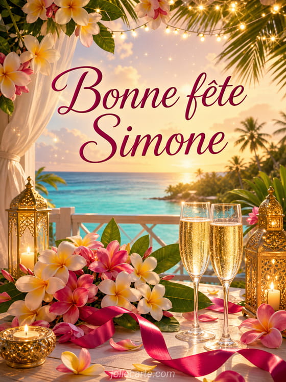Carte bonne fĂȘte Simone