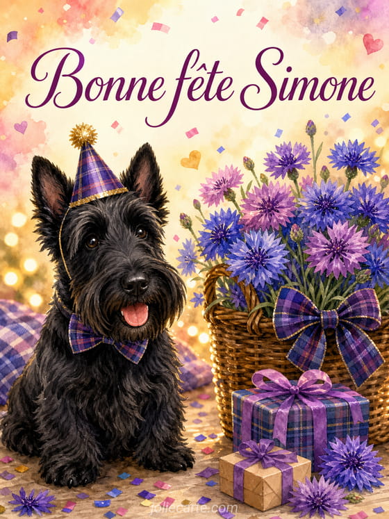 Carte bonne fĂȘte Simone