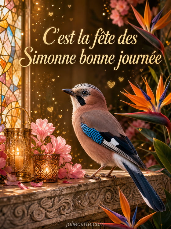 Carte bonne fĂȘte Simonne