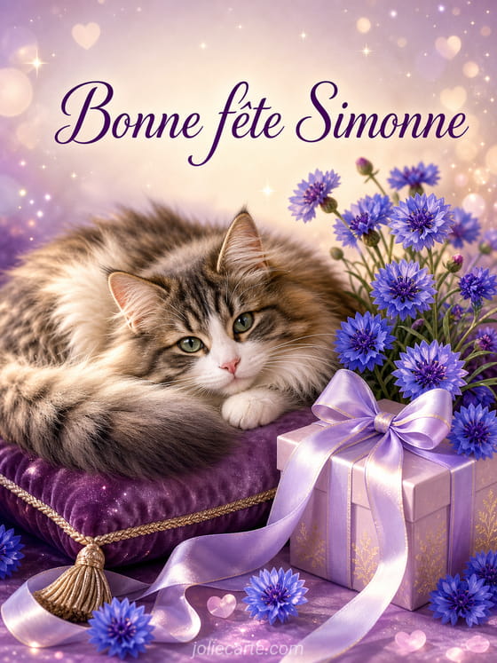 Carte bonne fĂȘte Simonne