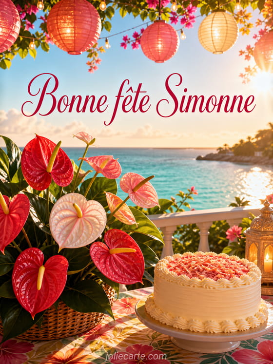 Carte bonne fĂȘte Simonne