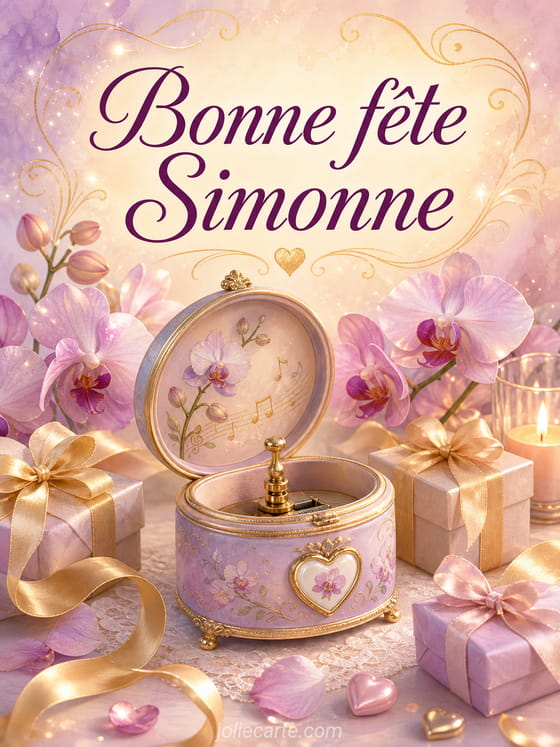 Carte bonne fĂȘte Simonne