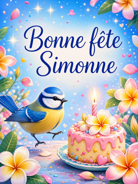 Carte bonne fĂȘte Simonne