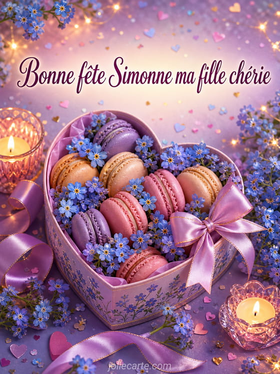 Carte bonne fĂȘte Simonne