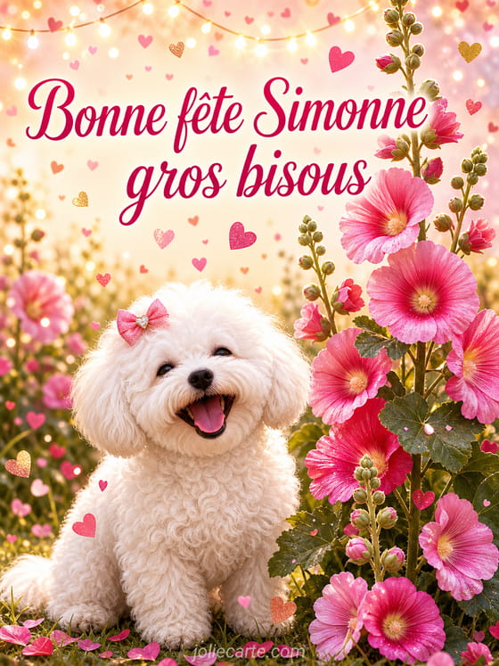 Carte bonne fĂȘte Simonne
