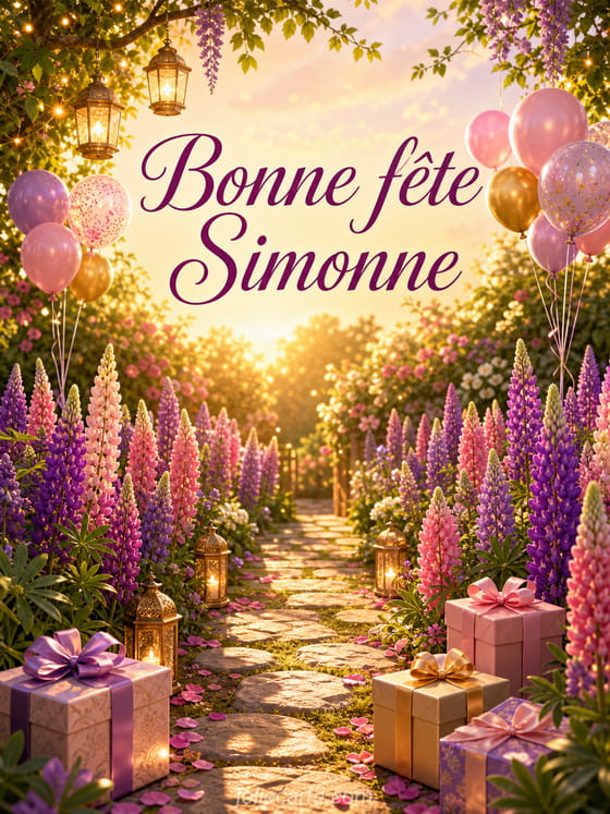 Carte bonne fĂȘte Simonne