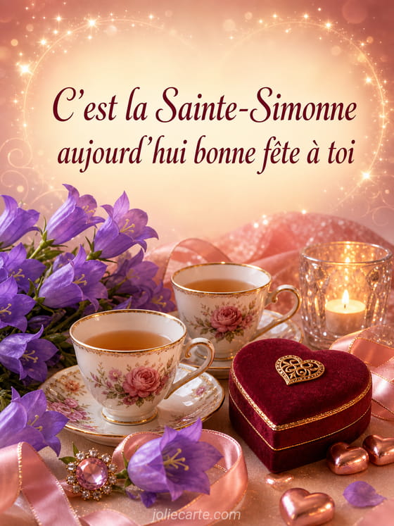 Carte bonne fĂȘte Simonne