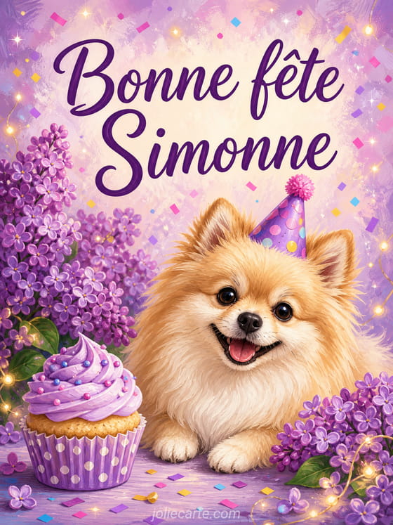 Carte bonne fĂȘte Simonne