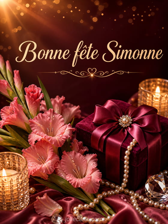 Carte bonne fĂȘte Simonne