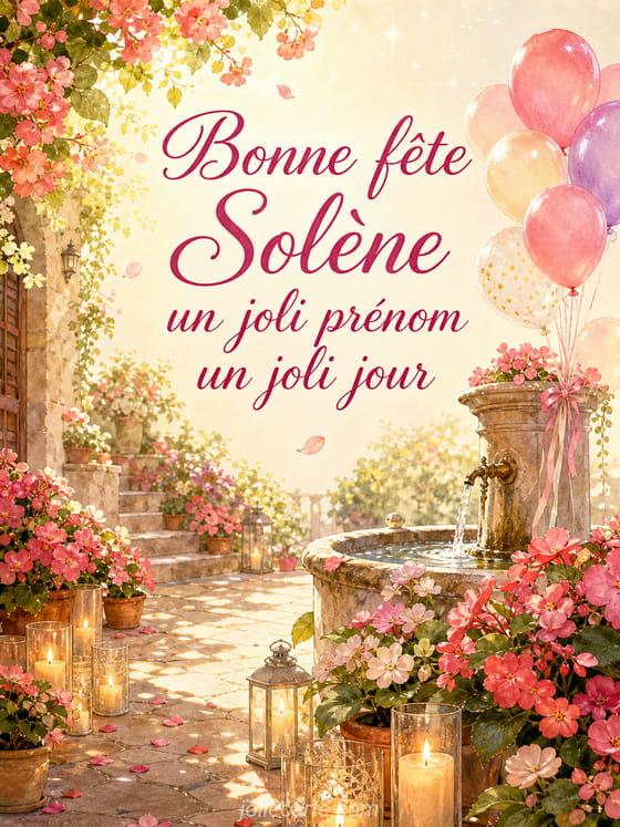 Carte bonne fĂȘte SolĂšne