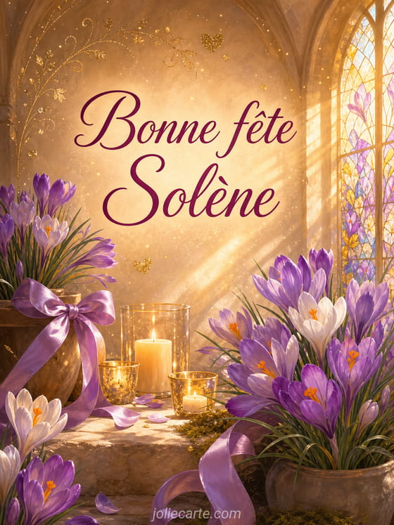 Carte bonne fĂȘte SolĂšne