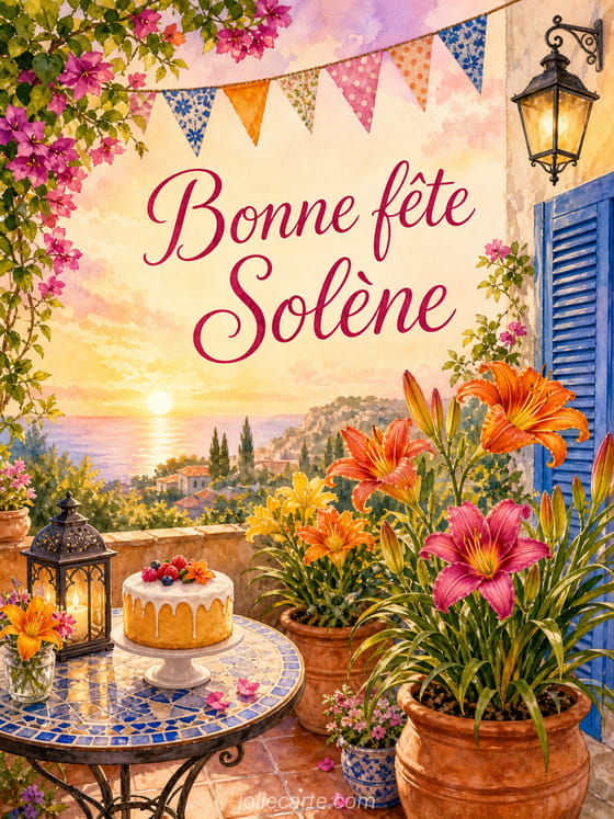 Carte bonne fĂȘte SolĂšne