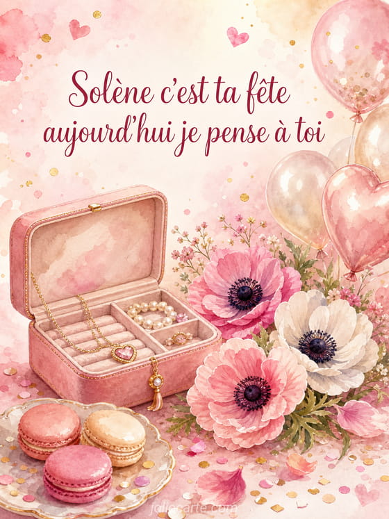 Carte bonne fĂȘte SolĂšne