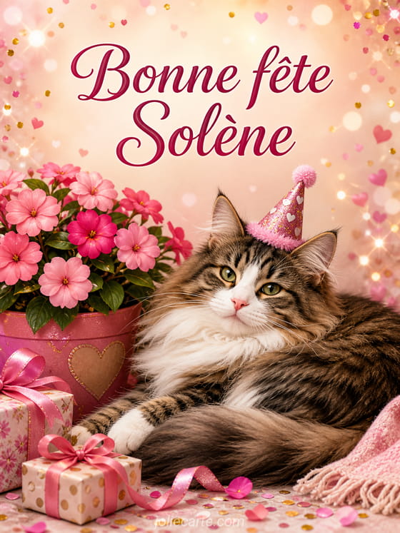 Carte bonne fĂȘte SolĂšne