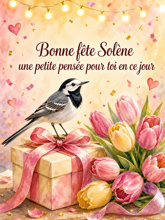 Carte bonne fĂȘte SolĂšne