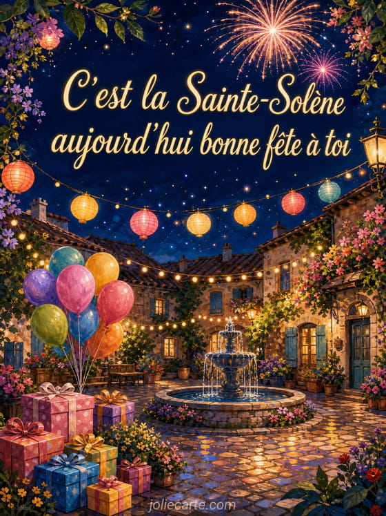 Carte bonne fĂȘte SolĂšne