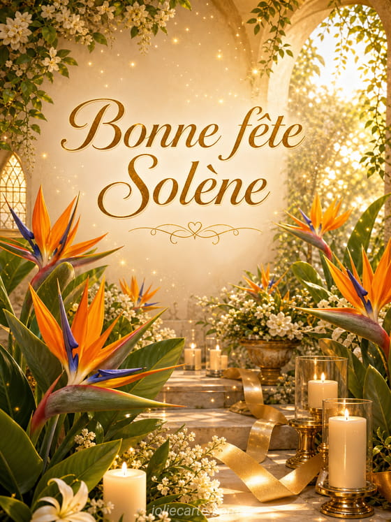 Carte bonne fĂȘte SolĂšne