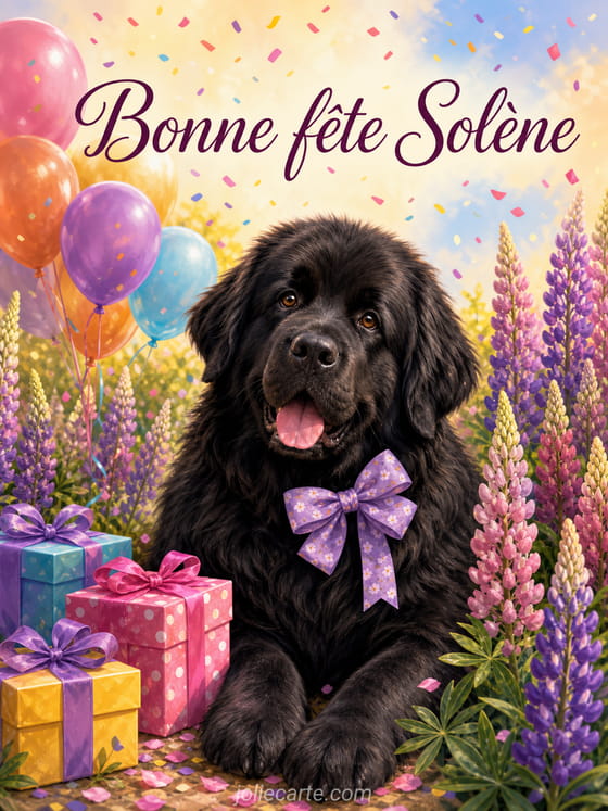 Carte bonne fĂȘte SolĂšne