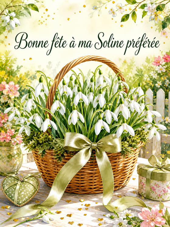 Carte bonne fête Soline
