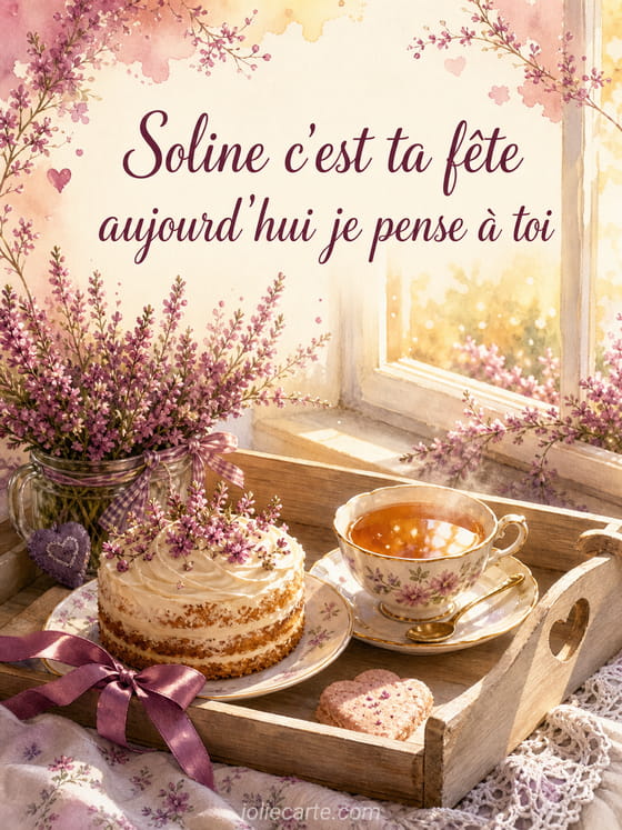 Carte bonne fête Soline