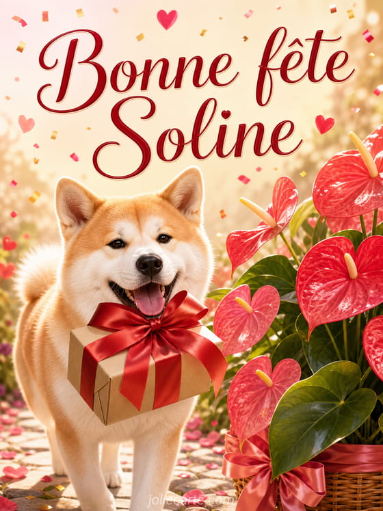 Carte bonne fête Soline