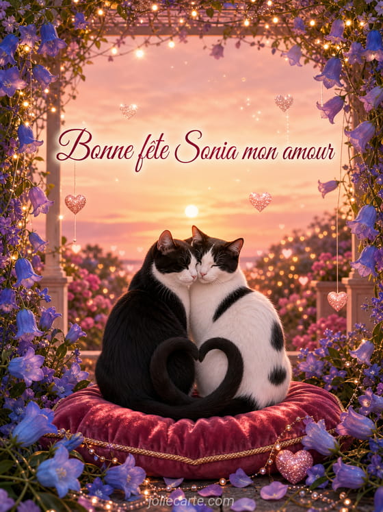 Carte bonne fĂȘte Sonia