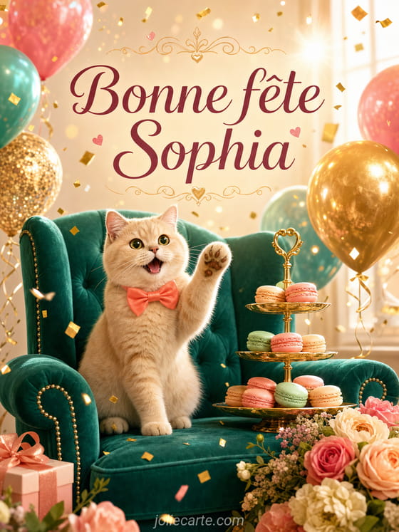 Carte bonne fĂȘte Sophia