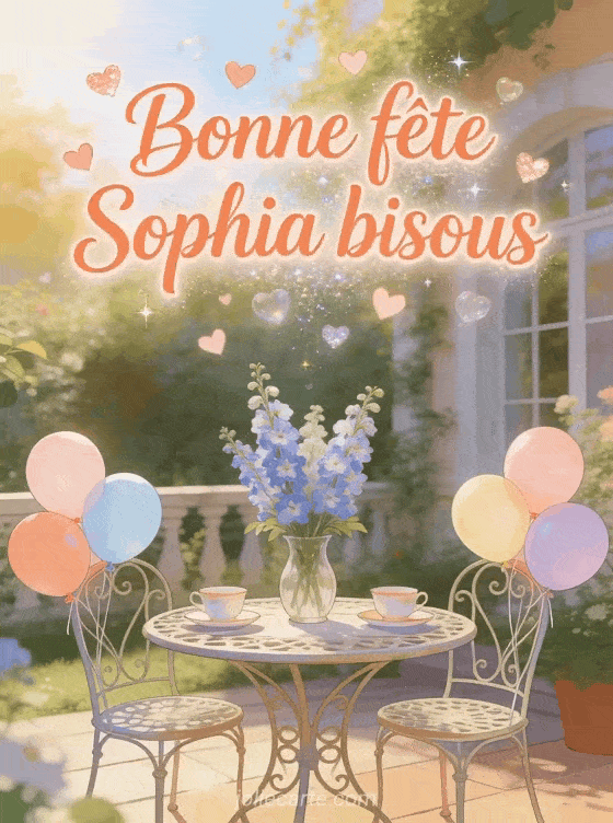 Bonne fête Sophia - Bonne fete sophia bisous