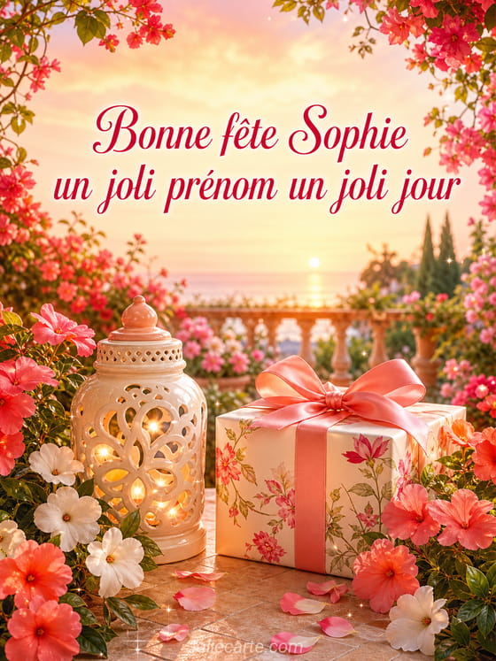 Carte bonne fĂȘte Sophie