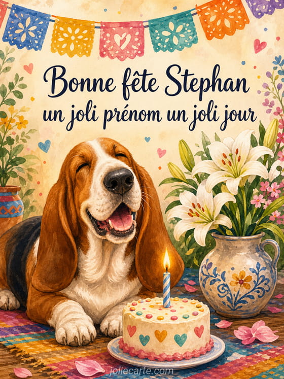 Carte bonne fĂȘte Stephan