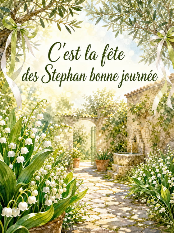 Carte bonne fĂȘte Stephan