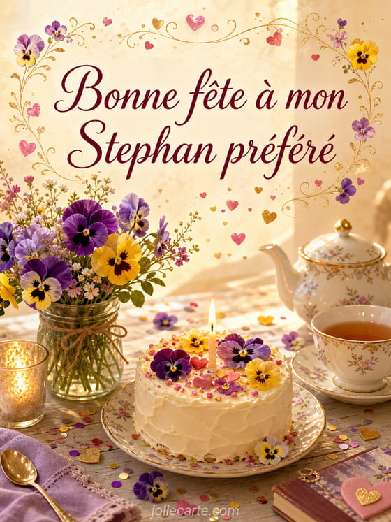 Carte bonne fĂȘte Stephan