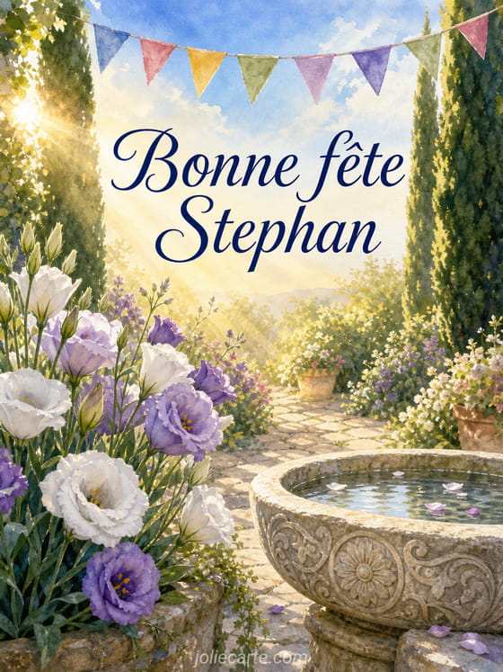 Carte bonne fĂȘte Stephan